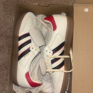 Adidas White and Red Sambas